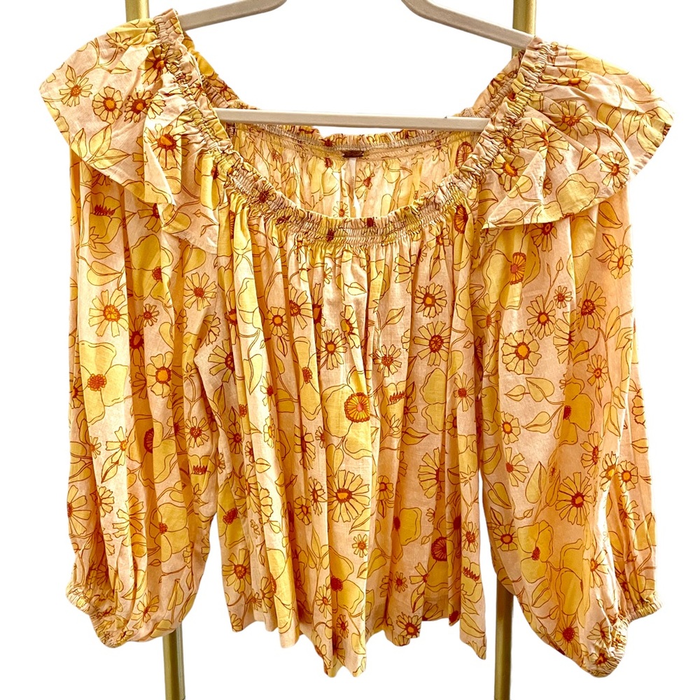 NWT Free People Ruffled Top